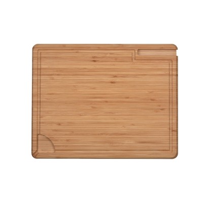 New Design Bamboo Cutting Board Chopping Block with Pan holder Pad Phone Slot