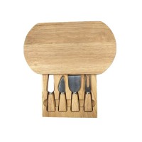 Fashion creative cheese bamboo chopping board  and cheese knife set